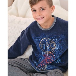 Boys' fleece-knit pajamas