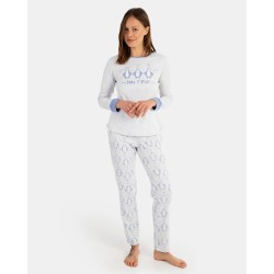 Pyjama long femme en maille...