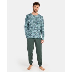 Men's multi-print knit pajamas