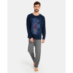 Men's sheared knit pajamas