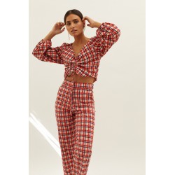 Amber cotton slit pants
