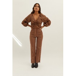 Grace cotton slit pants