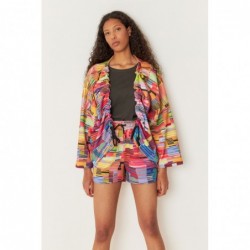 Sweat-shirt style kimono...