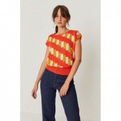 T-shirt met korte mouwen,...
