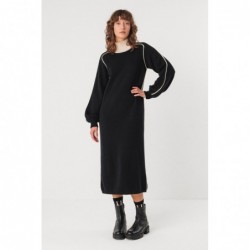 Vestido midi de manga...