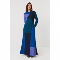 Vestido largo acampanado de...