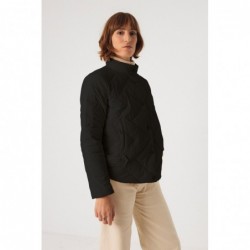 Wattierte Jacke mit geradem...
