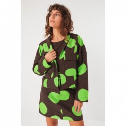 Giacca corta in jacquard,...