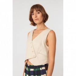 Chaleco corto con cierre...