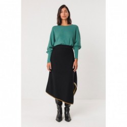 Asymmetrische fijn gebreide...