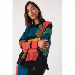 Maglione in maglia jacquard...