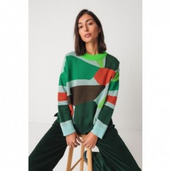 Maglione in maglia jacquard...