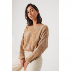 Suéter em mistura de alpaca...