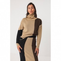 Semi-thick knit turtleneck...