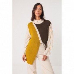 Pull long col roulé sans...