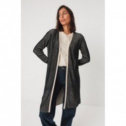 Gilet long ouvert en maille...