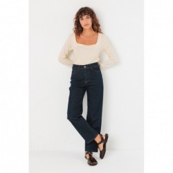 Jeans mit geradem Schnitt...