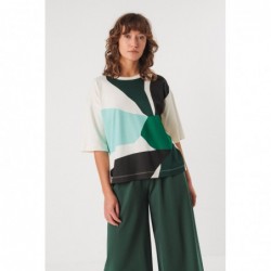 Camiseta amplia de cuello...