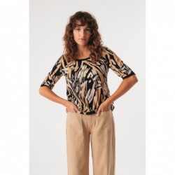 T-shirt slim à col bateau...