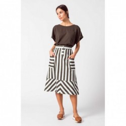 Jupe midi, modèle Mintza