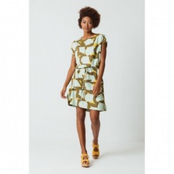 Vestido midi de manga...