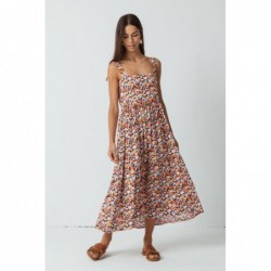 Vestido midi evasê com...