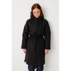 Abrigo largo acolchado de...