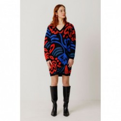 Vestido de malha de mangas...