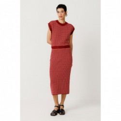 Knit dress below the knee...