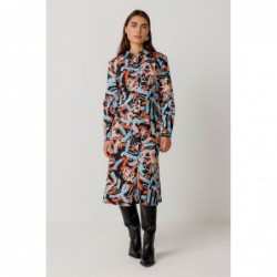 Vestido camiseiro de mangas...