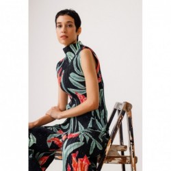 Blusa ajustada sin mangas,...