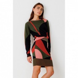 Jacquard knit long-sleeved...