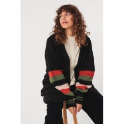 Alpaka-Strickjacke mit...