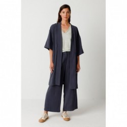 Open jacket, knee-length,...