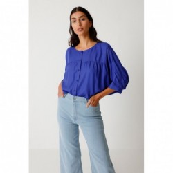 Losvallende blouse met...