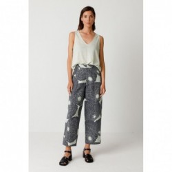 Pantalon taille haute et...