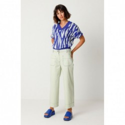 Pantalon droit en coton...