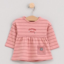 Robe rayée à manches...