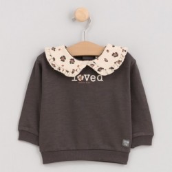 Sweatshirt met kraag en...