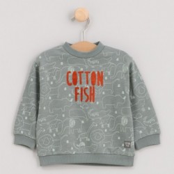 Sweat-shirt vert zoo