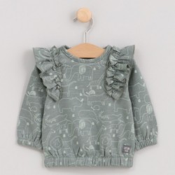 Sudadera volantes Zoo Green