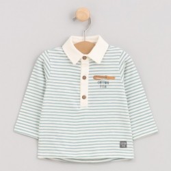 Langärmliges Poloshirt mit...