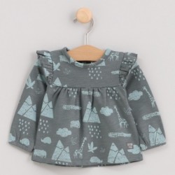 Blouse met lange mouwen in...