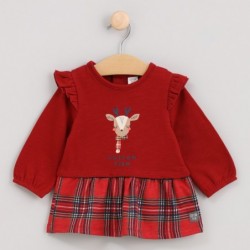 Vestido manga larga combi...