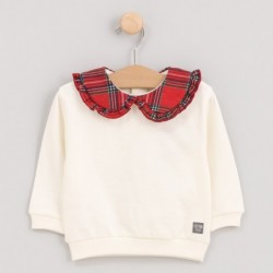 Sudadera con cuello cuadros...