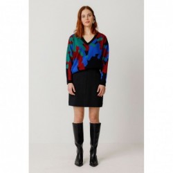 Rechte rok boven de knie,...