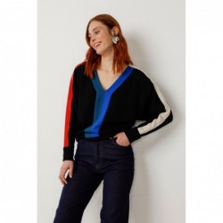 Suéter con escote pico y...