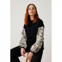 Suéter de cuello redondo y...