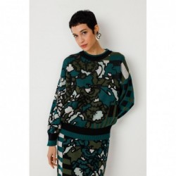 Pull en maille jacquard à...