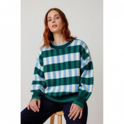 Pull en maille jacquard à...